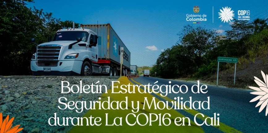 Ministerio de Transporte implementa plan de manejo de tráfico para facilitar movilidad en COP16